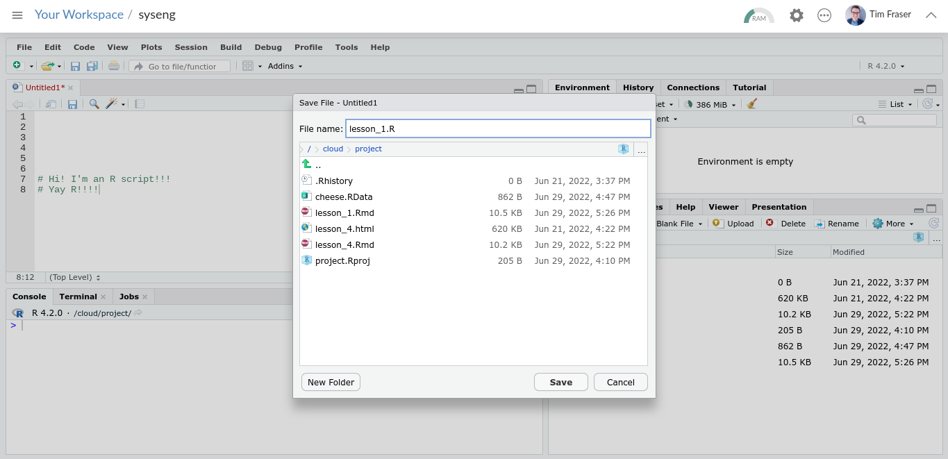 Save New Script as a .py file!